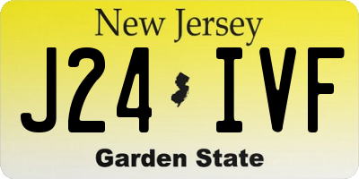 NJ license plate J24IVF