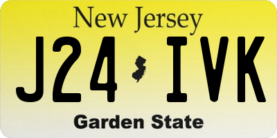 NJ license plate J24IVK