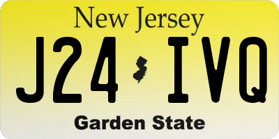 NJ license plate J24IVQ