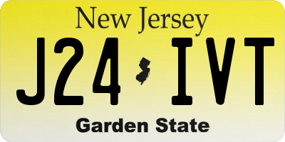NJ license plate J24IVT