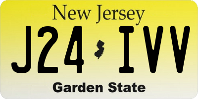 NJ license plate J24IVV