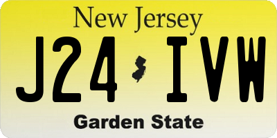 NJ license plate J24IVW