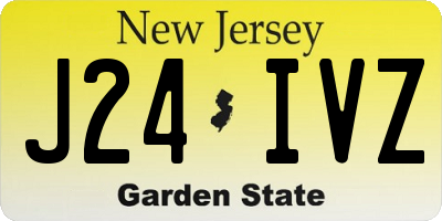 NJ license plate J24IVZ