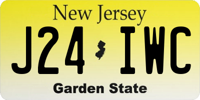 NJ license plate J24IWC