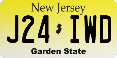 NJ license plate J24IWD