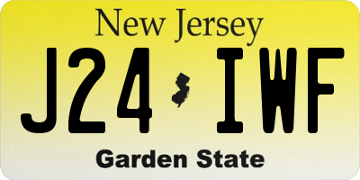 NJ license plate J24IWF