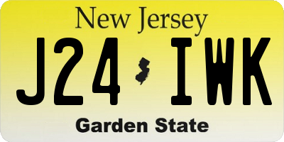 NJ license plate J24IWK