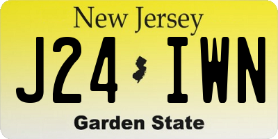 NJ license plate J24IWN