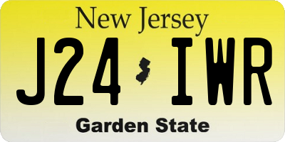 NJ license plate J24IWR