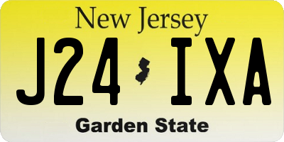 NJ license plate J24IXA