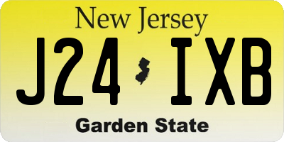 NJ license plate J24IXB
