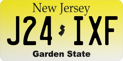 NJ license plate J24IXF