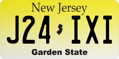 NJ license plate J24IXI