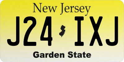 NJ license plate J24IXJ