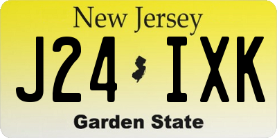 NJ license plate J24IXK