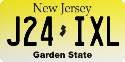 NJ license plate J24IXL
