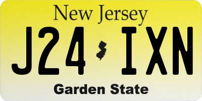 NJ license plate J24IXN