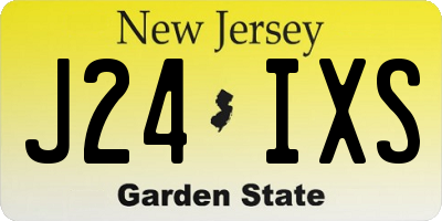 NJ license plate J24IXS