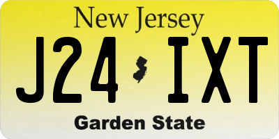 NJ license plate J24IXT
