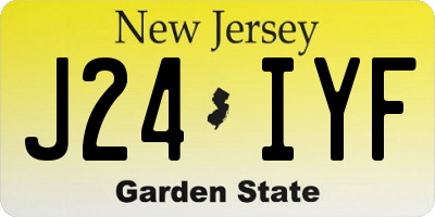 NJ license plate J24IYF