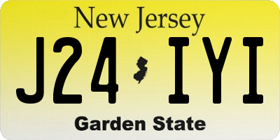 NJ license plate J24IYI