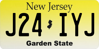 NJ license plate J24IYJ