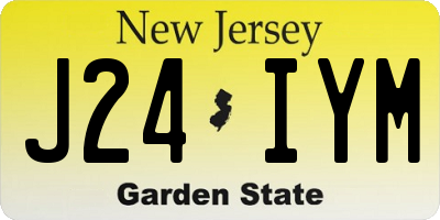 NJ license plate J24IYM