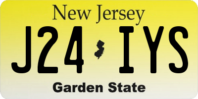 NJ license plate J24IYS
