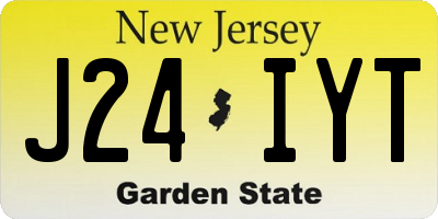 NJ license plate J24IYT