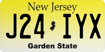 NJ license plate J24IYX