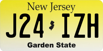 NJ license plate J24IZH