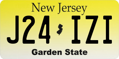 NJ license plate J24IZI