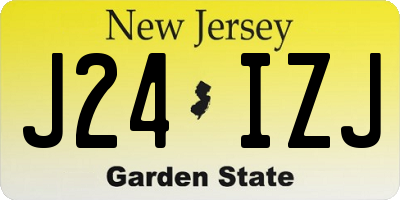 NJ license plate J24IZJ