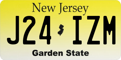 NJ license plate J24IZM