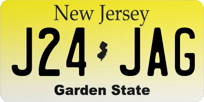 NJ license plate J24JAG
