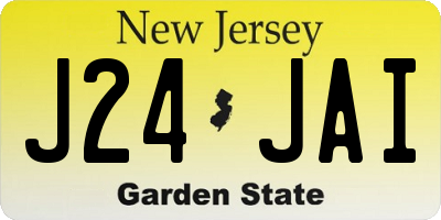 NJ license plate J24JAI
