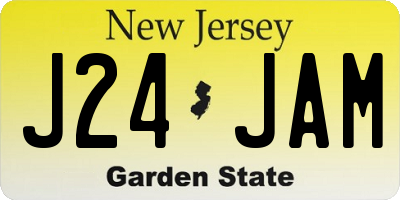 NJ license plate J24JAM