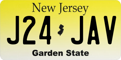 NJ license plate J24JAV