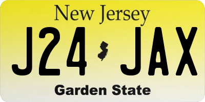 NJ license plate J24JAX