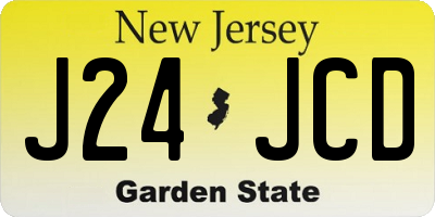 NJ license plate J24JCD