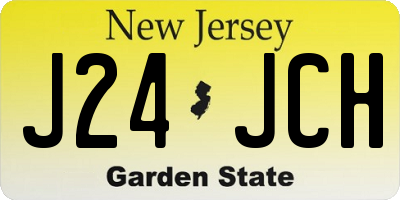 NJ license plate J24JCH