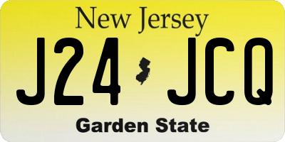 NJ license plate J24JCQ
