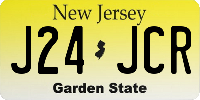 NJ license plate J24JCR