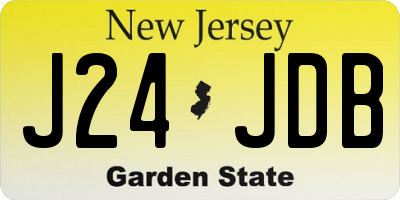 NJ license plate J24JDB