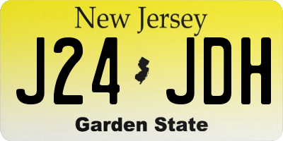 NJ license plate J24JDH