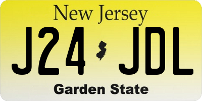 NJ license plate J24JDL