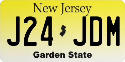 NJ license plate J24JDM