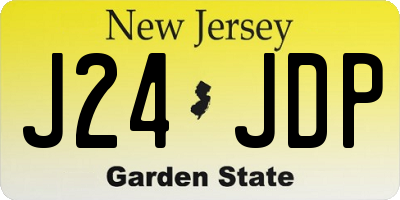 NJ license plate J24JDP