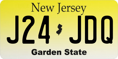 NJ license plate J24JDQ