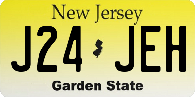 NJ license plate J24JEH